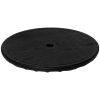 Outsunny 20" Umbrella Table Tray Portable Round Table Top for Beach, Patio, Garden, Swimming Pool, Deck, Black