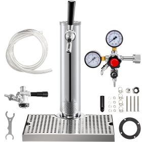 VEVOR Kegerator Tower Kit, Single Tap Beer Conversion Kit, No Tank Keg Conversion Kit, Stainless Steel Keg Tower