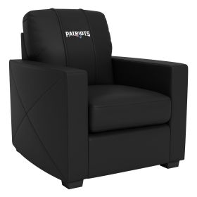 Silver Club Chair with New England Patriots Secondary Logo