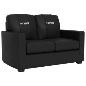 Silver Loveseat with New England Patriots Secondary Logo
