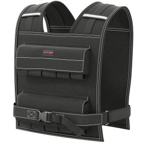 44LBS Adjustable Weighted Vest, Weight Vest with Reflective Strips, Snug Fit for Men Women Running Strength Training