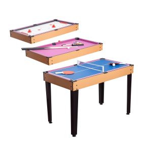 3 in 1 Multi-use Mini Games Table Tennis Billiard Pool Air Hockey Set with All Accessories