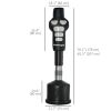Free Standing Punching Bag, Height Adjustable Boxing Bag with Fillable Base, Pu-Wrapped for Youths Adults Fitness Training, Home Gym Use, Multi-colour