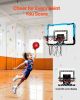 Kids Basketball Hoop with LED Lights & Audio Scoreboard Indoor Basketball Hoop