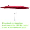 15Ftx9FtDouble-Sided Patio Umbrella Outdoor Market Table Garden Extra Large Waterproof Twin Umbrellas with Crank and Wind Vents for Garden Deck Backya