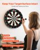 Dart Board, High-Grade Self-Healing Sisal Fiber Dartboard with Staple-Free Bullseye, Blade Wire & Rotating Number Ring