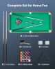 Folding Pool Table, 4.5ft Portable Billiards Tables, Foldable Space-Saving Entertainment Game Set Includes Ball, Cue, Rack, Chalk, Brush