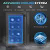 Quiet Wine Cooler Refrigerator, 8 Bottle, Beverage Wine Fridge with Glass Door, Temperature Control, for Champagne