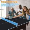 7*4ft Black Mid-Size Ping Pong Conversion Top Foldable & Portable Table Tennis Table Top for Indoor Games