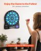 Electronic Dart Board, LED-Illuminated Target Dartboard with 48 Games & 500+ Variations, Includes 6 Dart Shafts with Flights & 50 Soft Tips