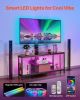 VEVOR 45" TV Stand with Mount for up to 75 in TVs, Entertainment Center with Power Outlet & LED Lights