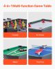 4-in-1 Combo Game Table Set, 48" Air Hockey Table, Multi Combination Table with Air Hockey, Pool Billiard, Foosball, Ping Pong, Pushers & Pucks