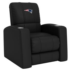 Relax Home Theater Recliner with New England Patriots Primary Logo (Material: Commercial Grade Synthetic Leather)