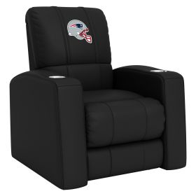 Relax Home Theater Recliner with New England Patriots Helmet Logo (Material: Commercial Grade Synthetic Leather)