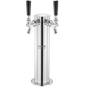 VEVOR Kegerator Tower Kit, Dual Taps Beer Conversion Kit (default: Default)