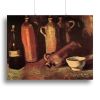 Still Life with Four Stone Bottles Flask and White Cup by Van Gogh Canvas Print or Poster
